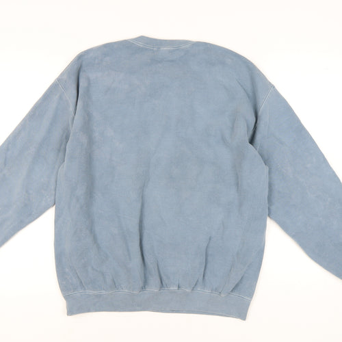 Topman Blue Men's Small Graphic Pullover Sweatshirt