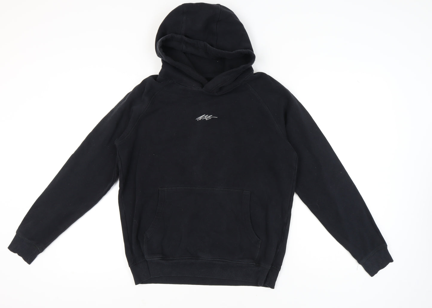 Next Boys Black Pullover Hoodie XL - Hooded Fleece with Logo