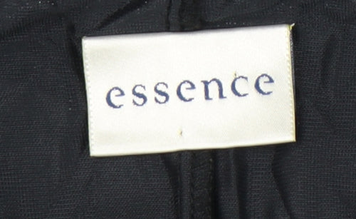 Essence Women's Black Floral Velvet Sheath Dress Size 18