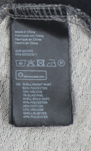 H&M Women's Grey Top - Size 10, 3/4 Sleeve