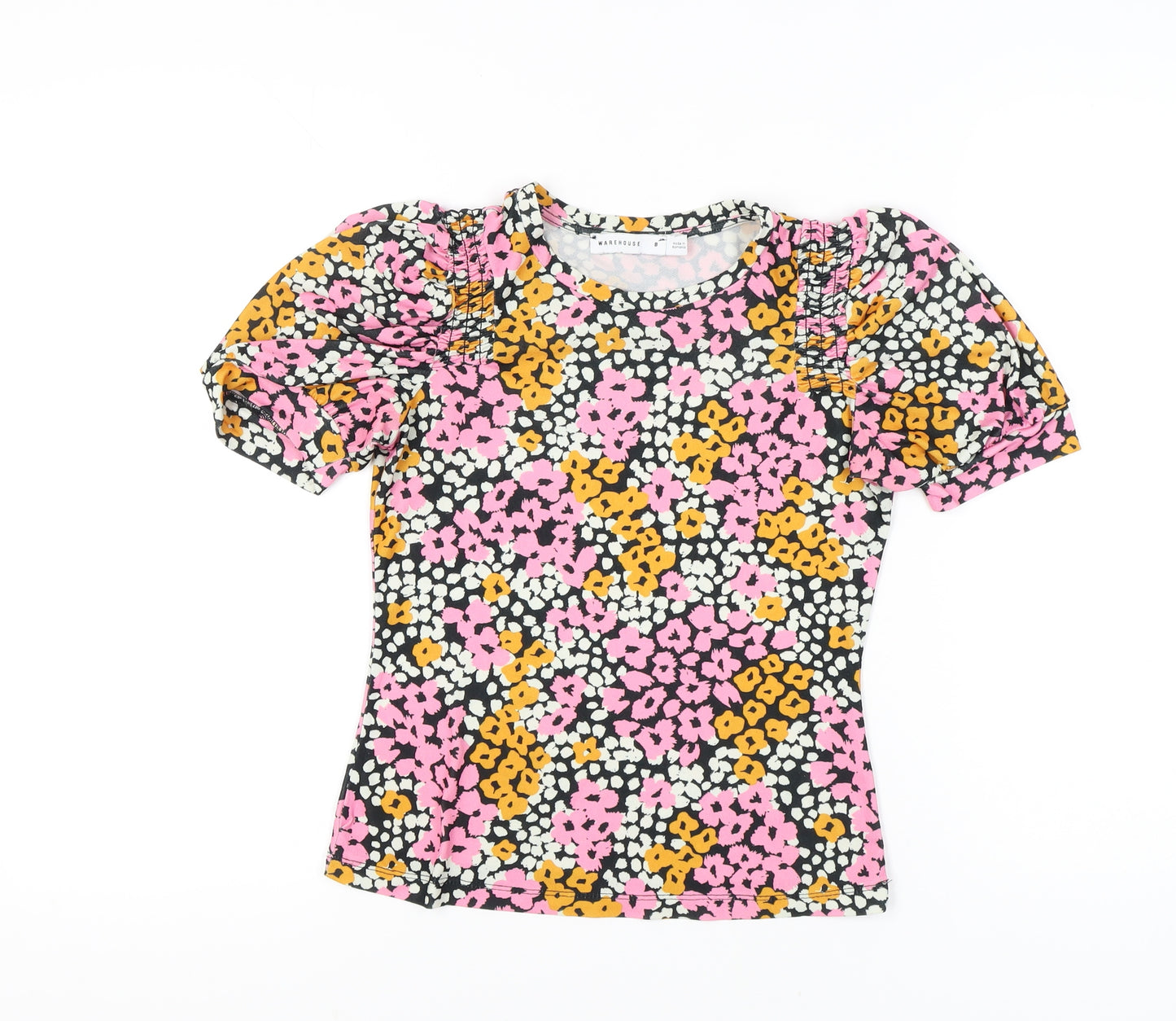 Warehouse Women's Multicoloured Floral Top Size 8