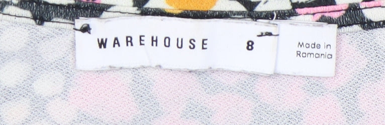 Warehouse Women's Multicoloured Floral Top Size 8