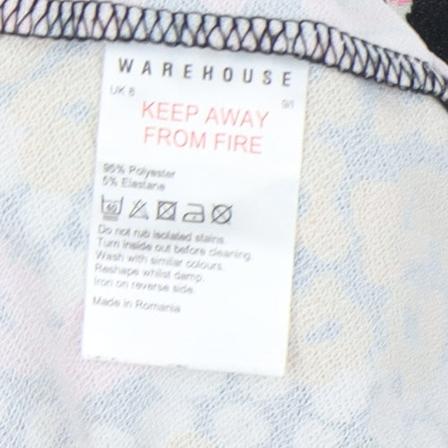 Warehouse Women's Multicoloured Floral Top Size 8