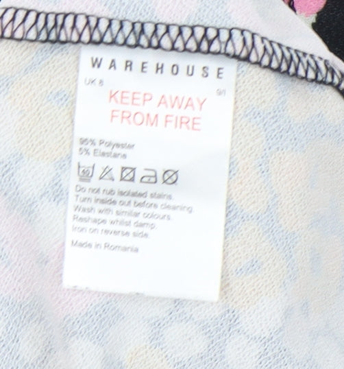 Warehouse Women's Multicoloured Floral Top Size 8