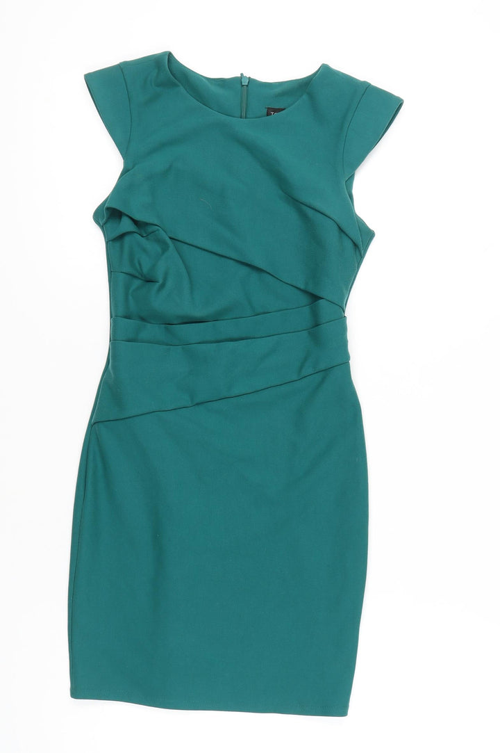 Topshop Women's Green Sheath Dress, Size 8, Elegant Workwear