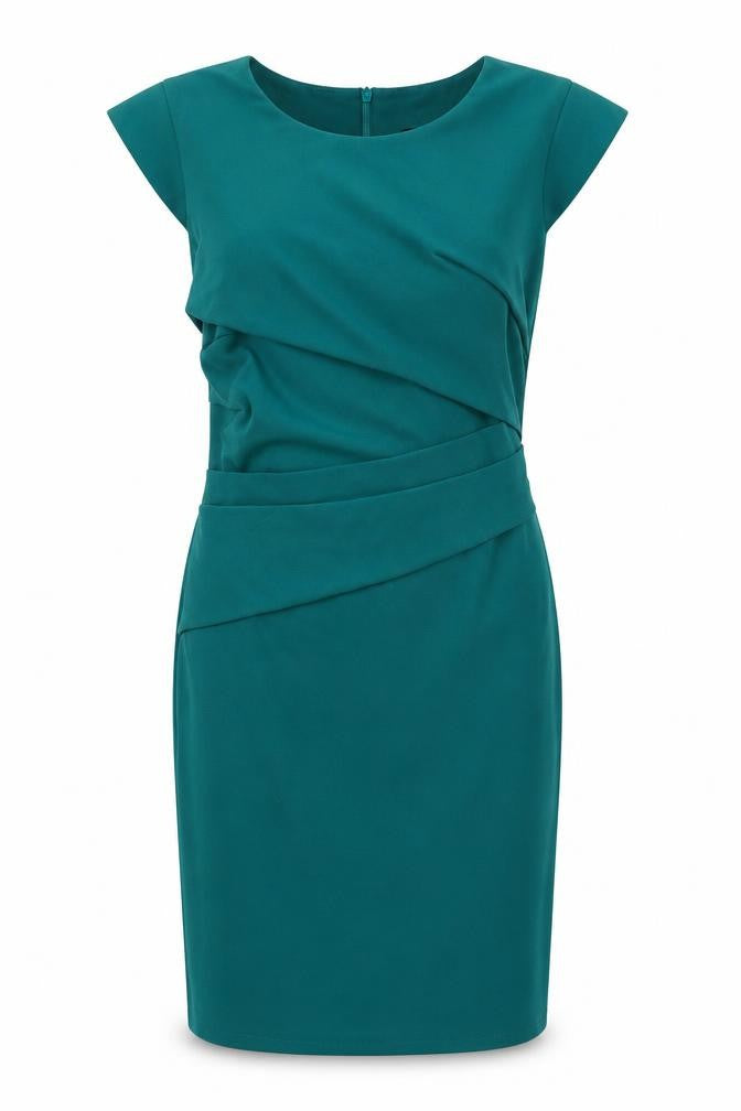 Topshop Women's Green Sheath Dress, Size 8, Elegant Workwear