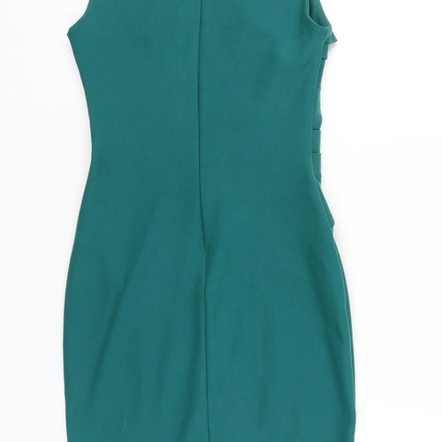 Topshop Women's Green Sheath Dress, Size 8, Elegant Workwear