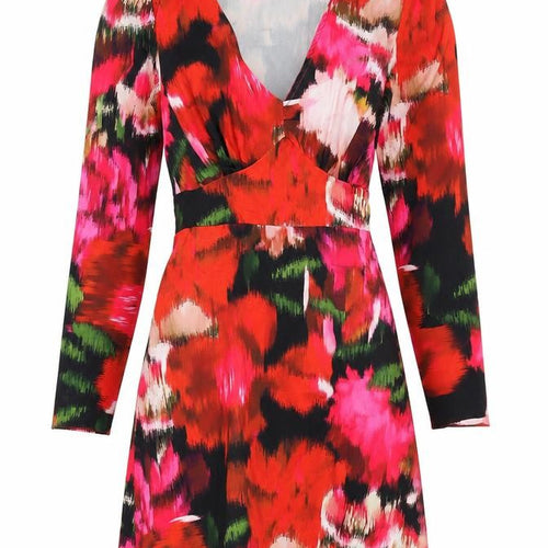 Dorothy Perkins Women's Multicoloured Floral Wrap Dress Size 8