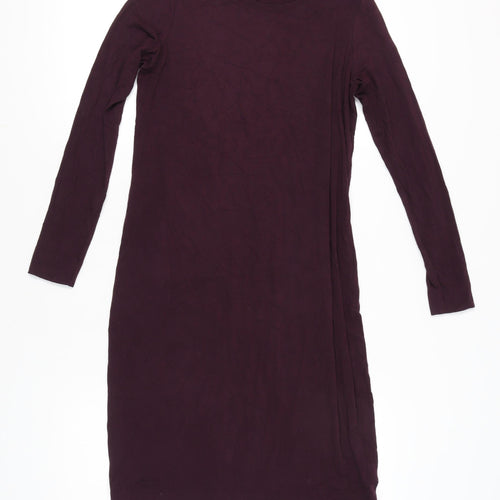 Marks and Spencer Women Purple Long Sleeve Dress