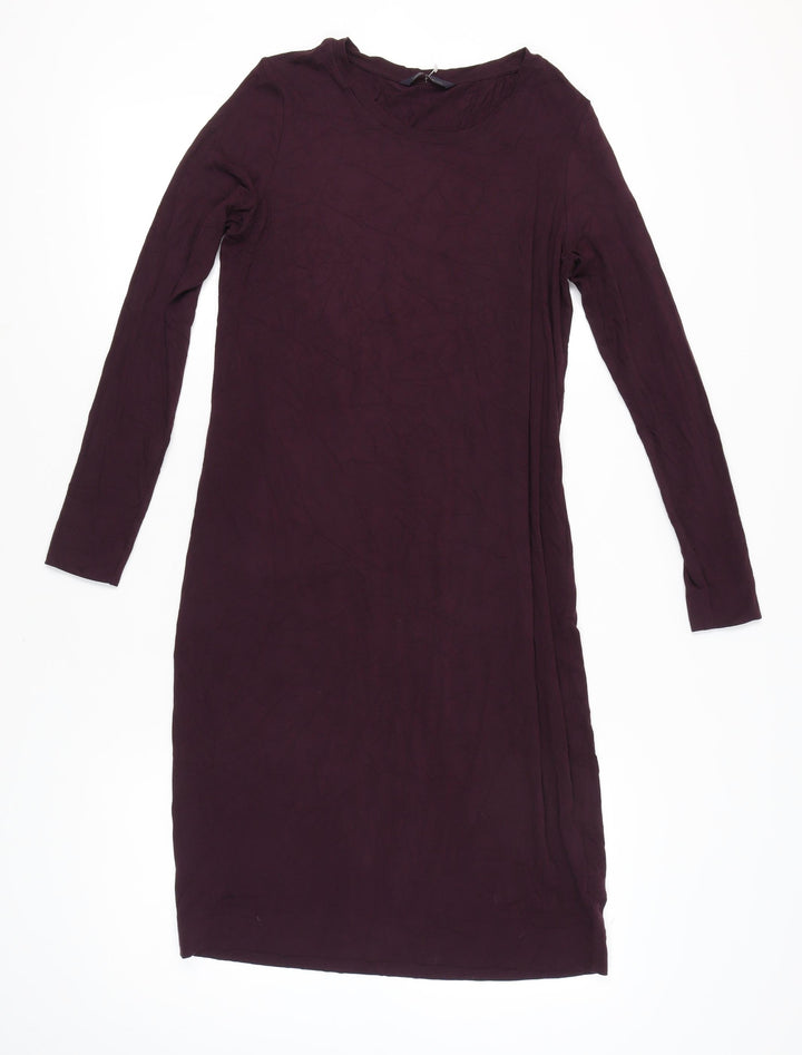 Marks and Spencer Women Purple Long Sleeve Dress