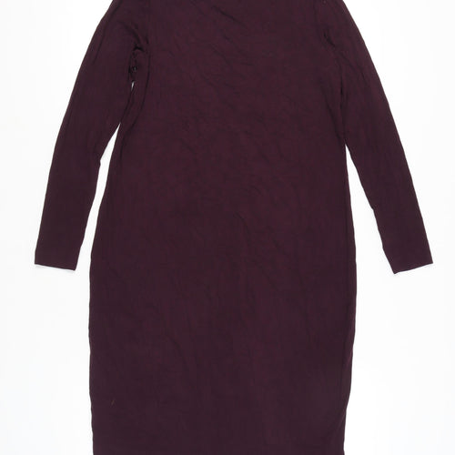 Marks and Spencer Women Purple Long Sleeve Dress