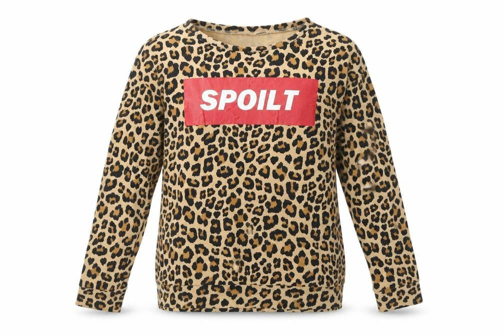 Front view of Divided Women's Animal Print Pullover Sweatshirt S