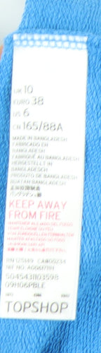 Topshop Women's Blue Pullover Hoodie UK 10