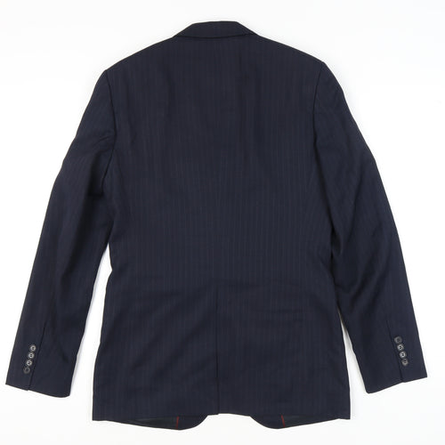 Busen Men's Blue Striped Suit Jacket 44/32