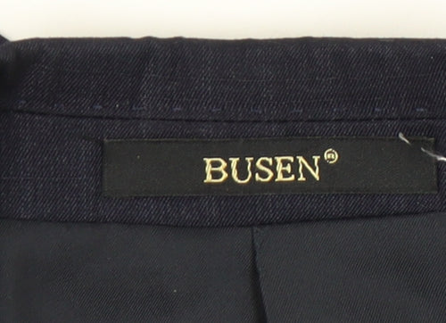 Busen Men's Blue Striped Suit Jacket 44/32