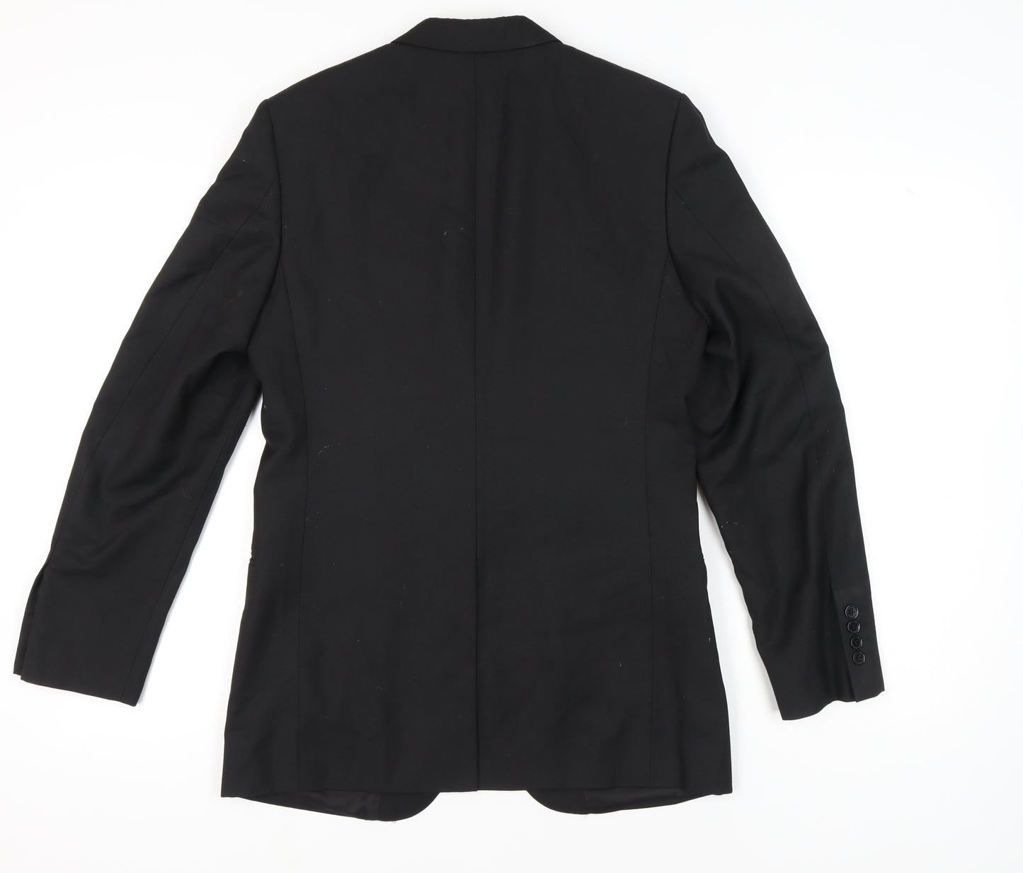 Busen Men's Black Classic Blazer Jacket, Size 46