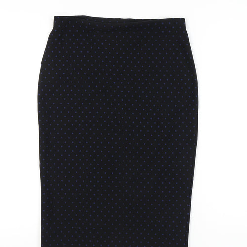Marks and Spencer Women's Black Polka Dot Pencil Skirt