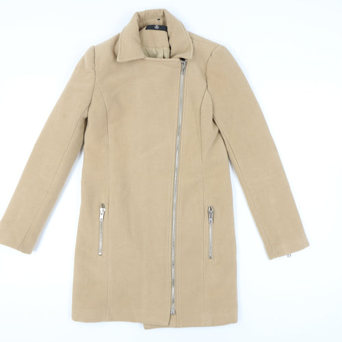 Missguided Women’s Beige Long Coat UK Size 6