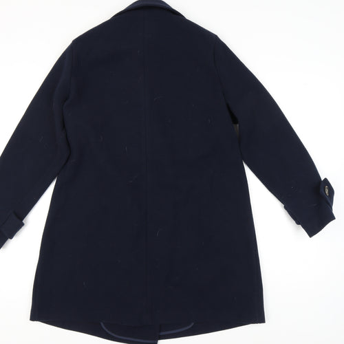 F&F Women's Blue Wool Pea Coat, Size M, Mid-Length