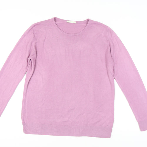 Marks and Spencer Women's Purple Pullover Jumper L