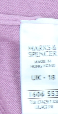 Marks and Spencer Women's Purple Pullover Jumper L
