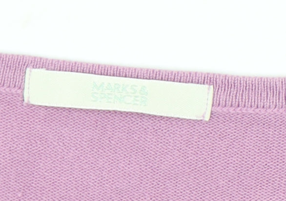Marks and Spencer Women's Purple Pullover Jumper L