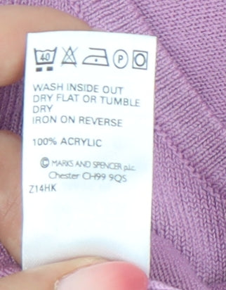 Marks and Spencer Women's Purple Pullover Jumper L