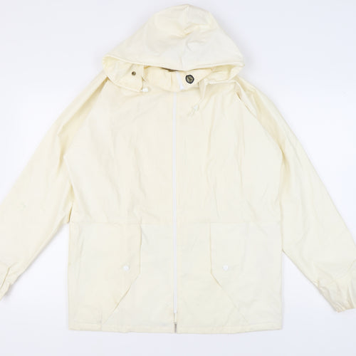 Emsmorn Men's Beige Waterproof Hooded Jacket M