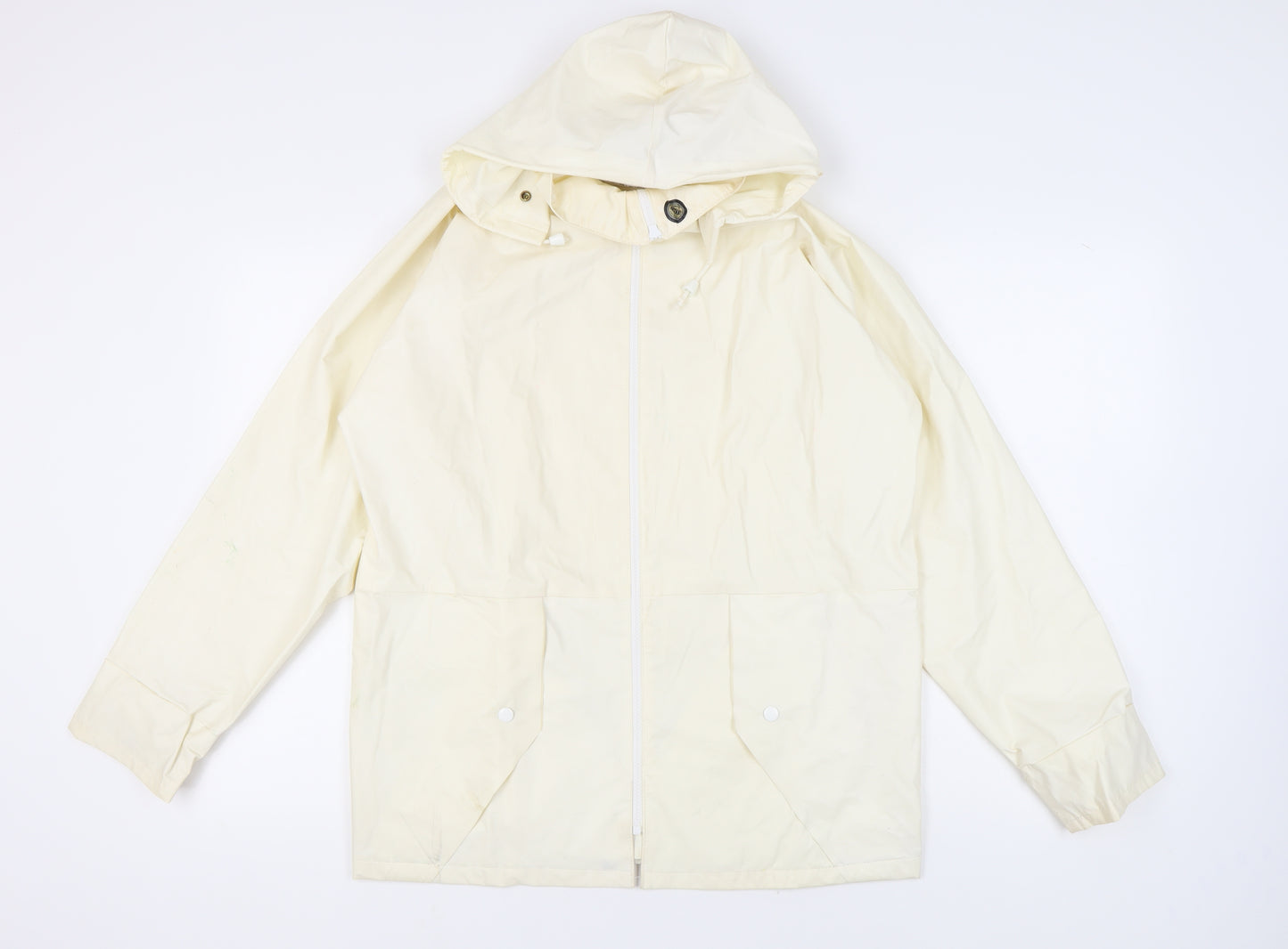 Emsmorn Men's Beige Waterproof Hooded Jacket M