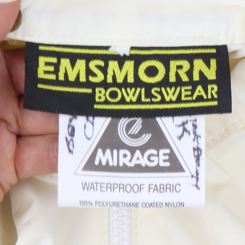 Emsmorn Men's Beige Waterproof Hooded Jacket M