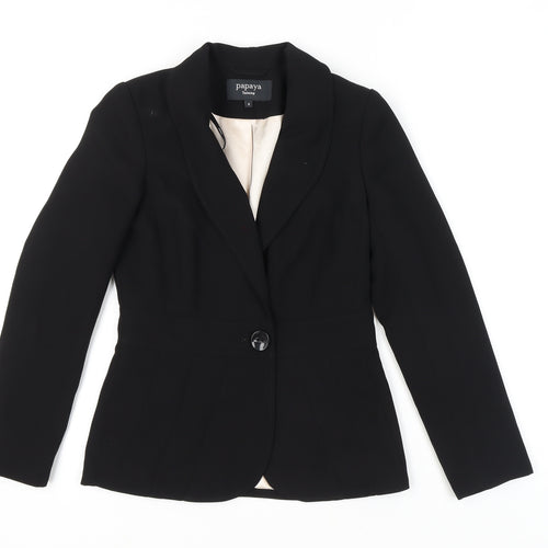 Papaya Women's Black Blazer, Size 8, Single Breasted