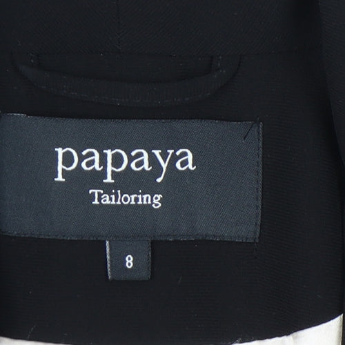 Papaya Women's Black Blazer, Size 8, Single Breasted