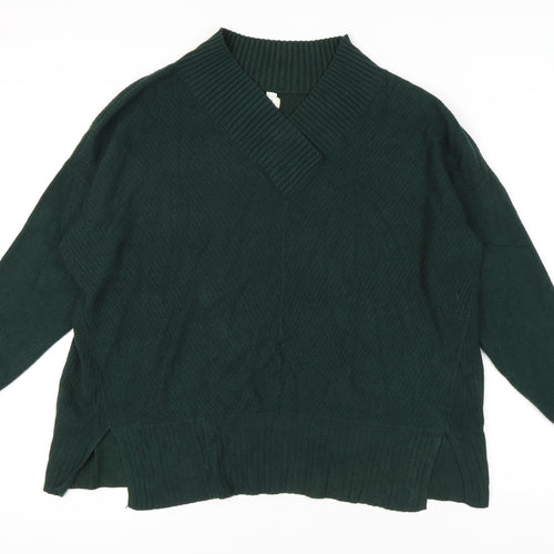 River Island Women's Green High Neck Jumper L