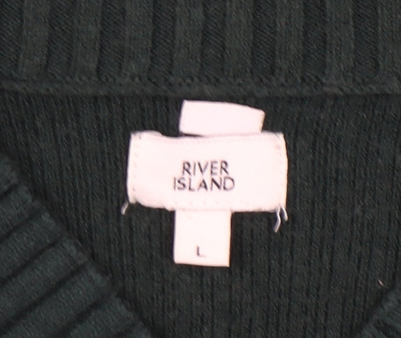 River Island Women's Green High Neck Jumper L