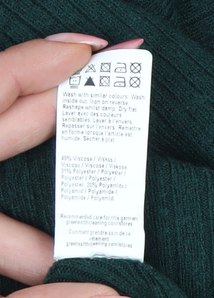 River Island Women's Green High Neck Jumper L