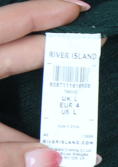 River Island Women's Green High Neck Jumper L
