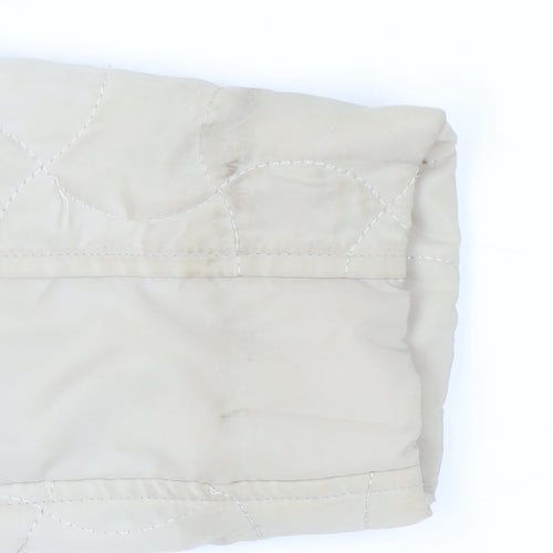 Classic Women's Beige Quilted Jacket Size 12 Regular