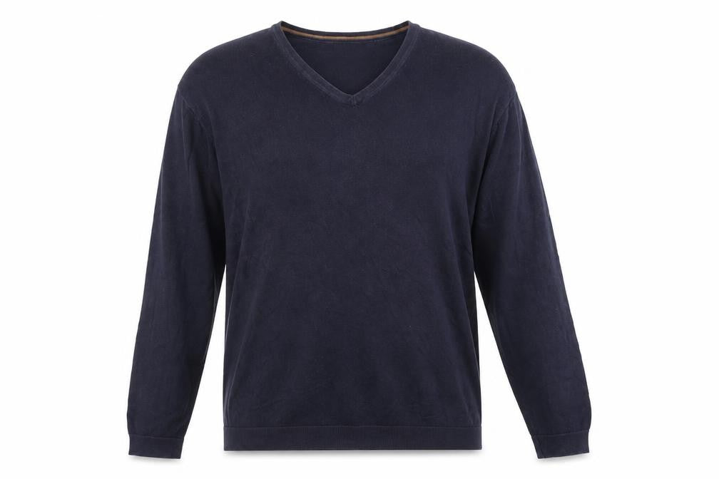 Front view of Next Men's Blue Pullover V-Neck Jumper 2XL