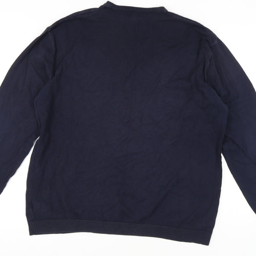 Next Men's Blue Pullover V-Neck Jumper 2XL