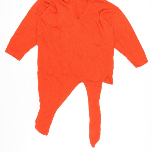 Marks & Spencer Women's Orange V-Neck Jumper
