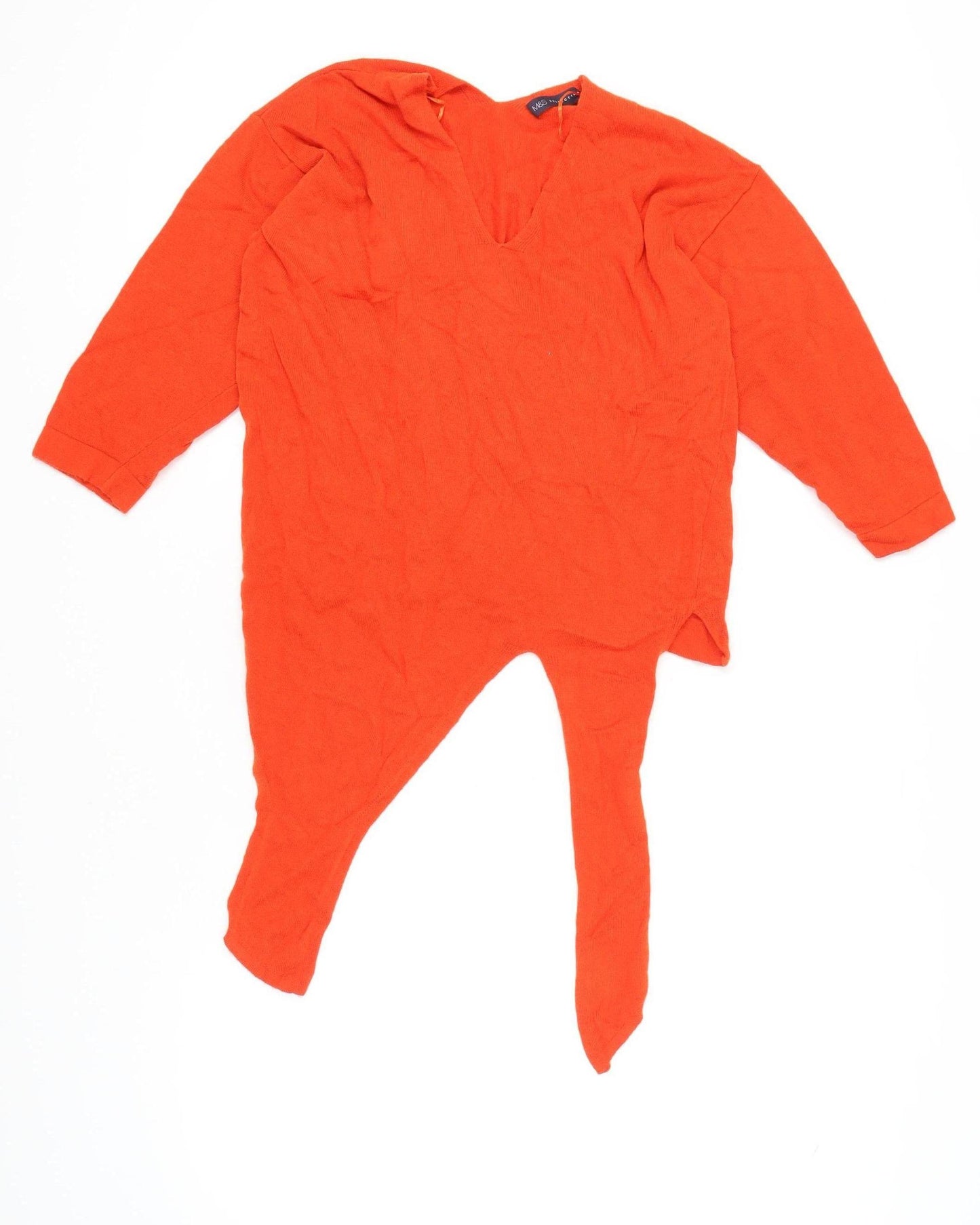 Marks & Spencer Women's Orange V-Neck Jumper