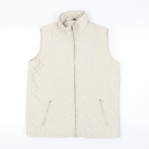 Katrin Women's Beige Quilted Waistcoat Size 12