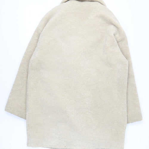 Primark Women's Beige Long Overcoat Size L