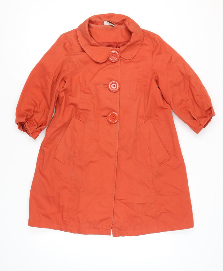 Atmosphere Women's Orange Button Coat Size 10