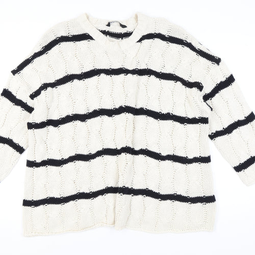 Yours Women Multicoloured Cable Knit Pullover Size 22