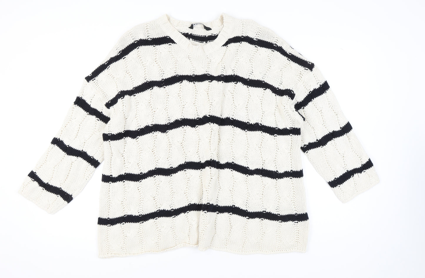 Yours Women Multicoloured Cable Knit Pullover Size 22