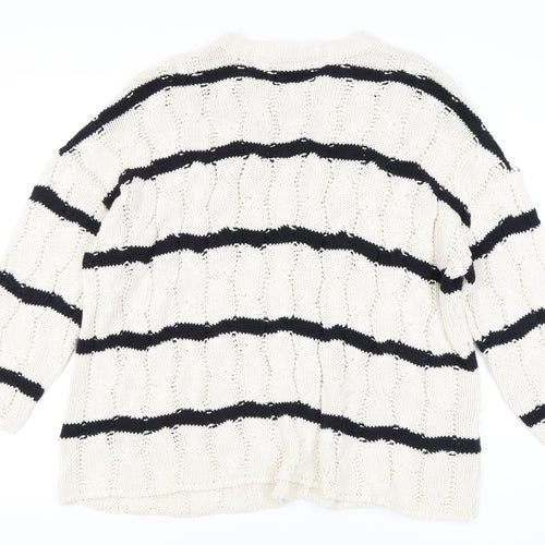 Yours Women Multicoloured Cable Knit Pullover Size 22