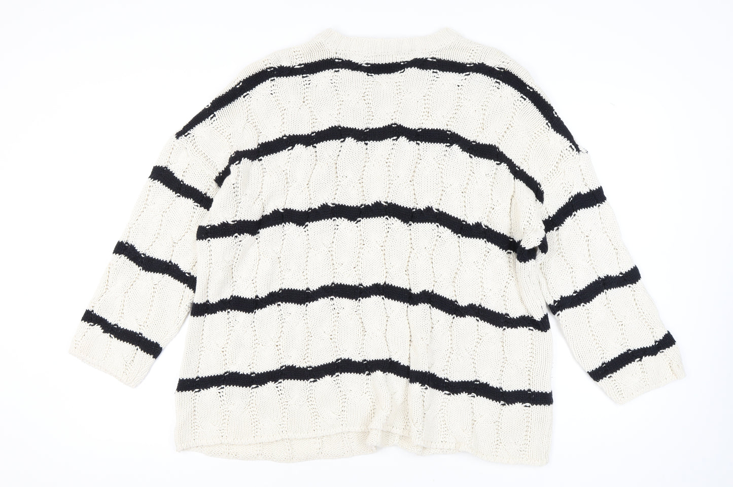 Yours Women Multicoloured Cable Knit Pullover Size 22