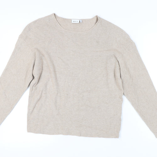 Next Beige Women's Size 14 Cotton Blend Pullover