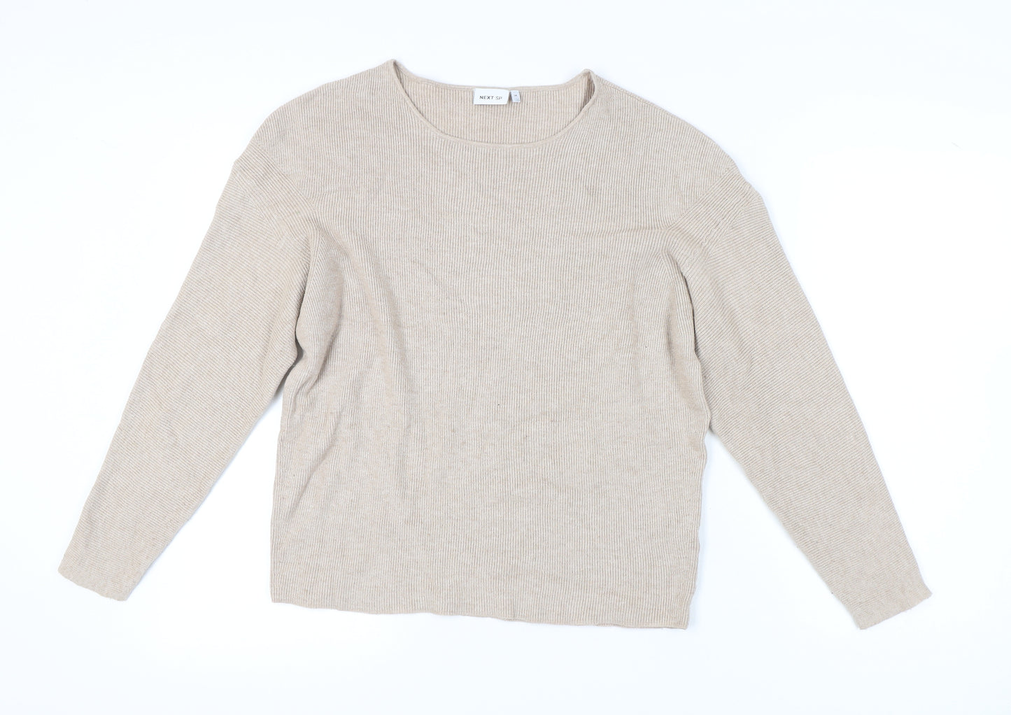 Next Beige Women's Size 14 Cotton Blend Pullover